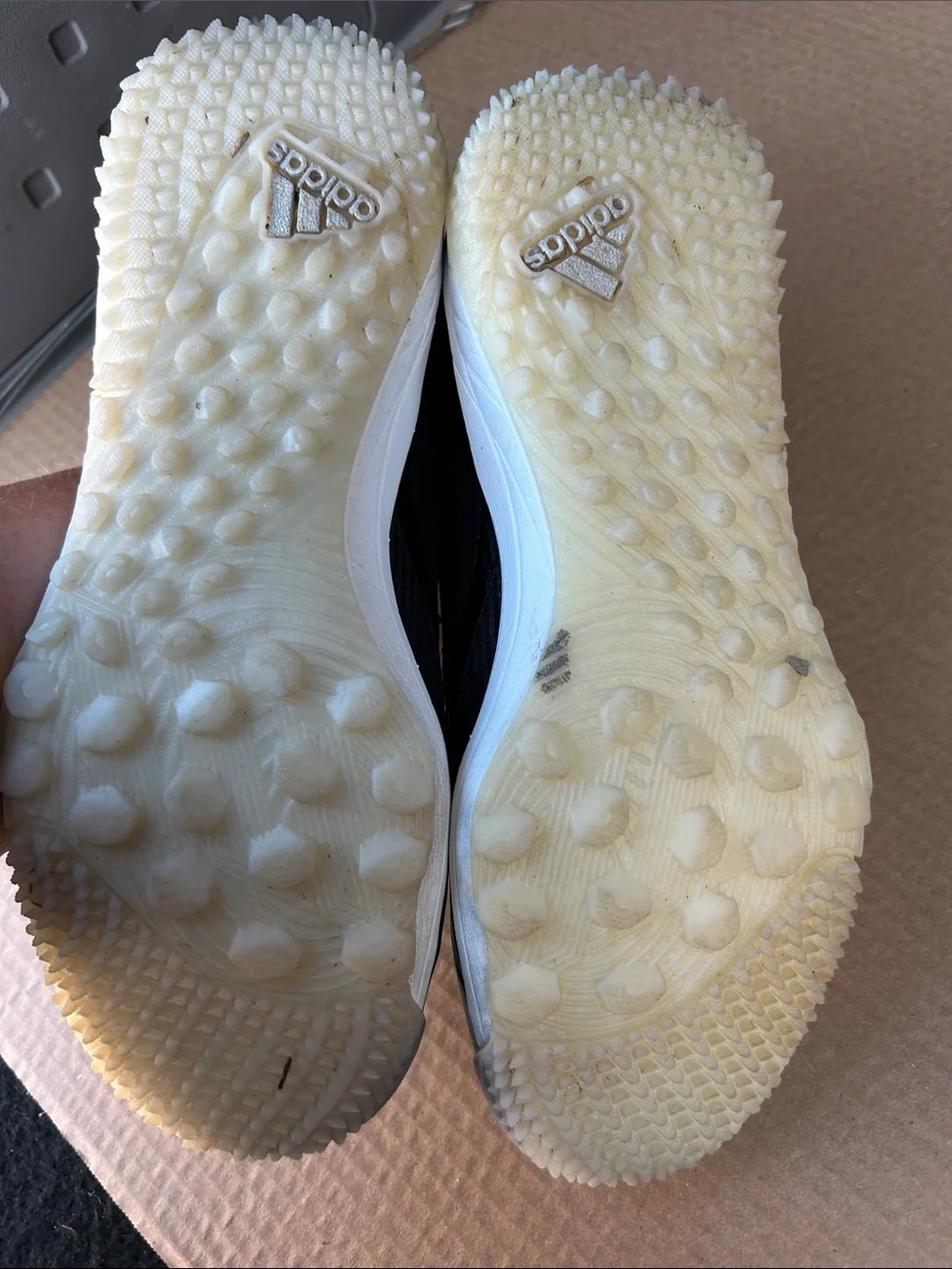 adidas Adizero Black Baseball Sneakers with White Soles